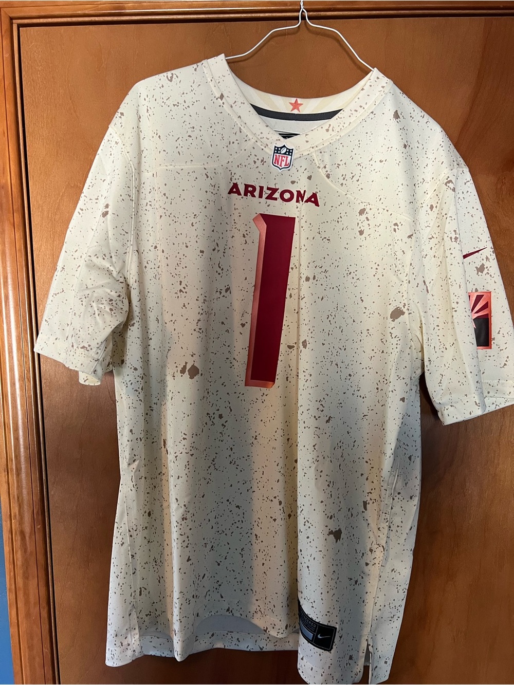 Arizona Cardinals #1 Jersey - Cream with Red Accent Murray XL